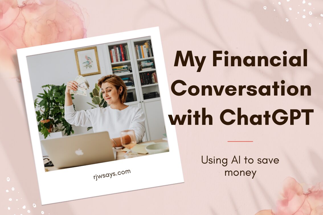 ChatGPT my first step cutting expenses blog graphic